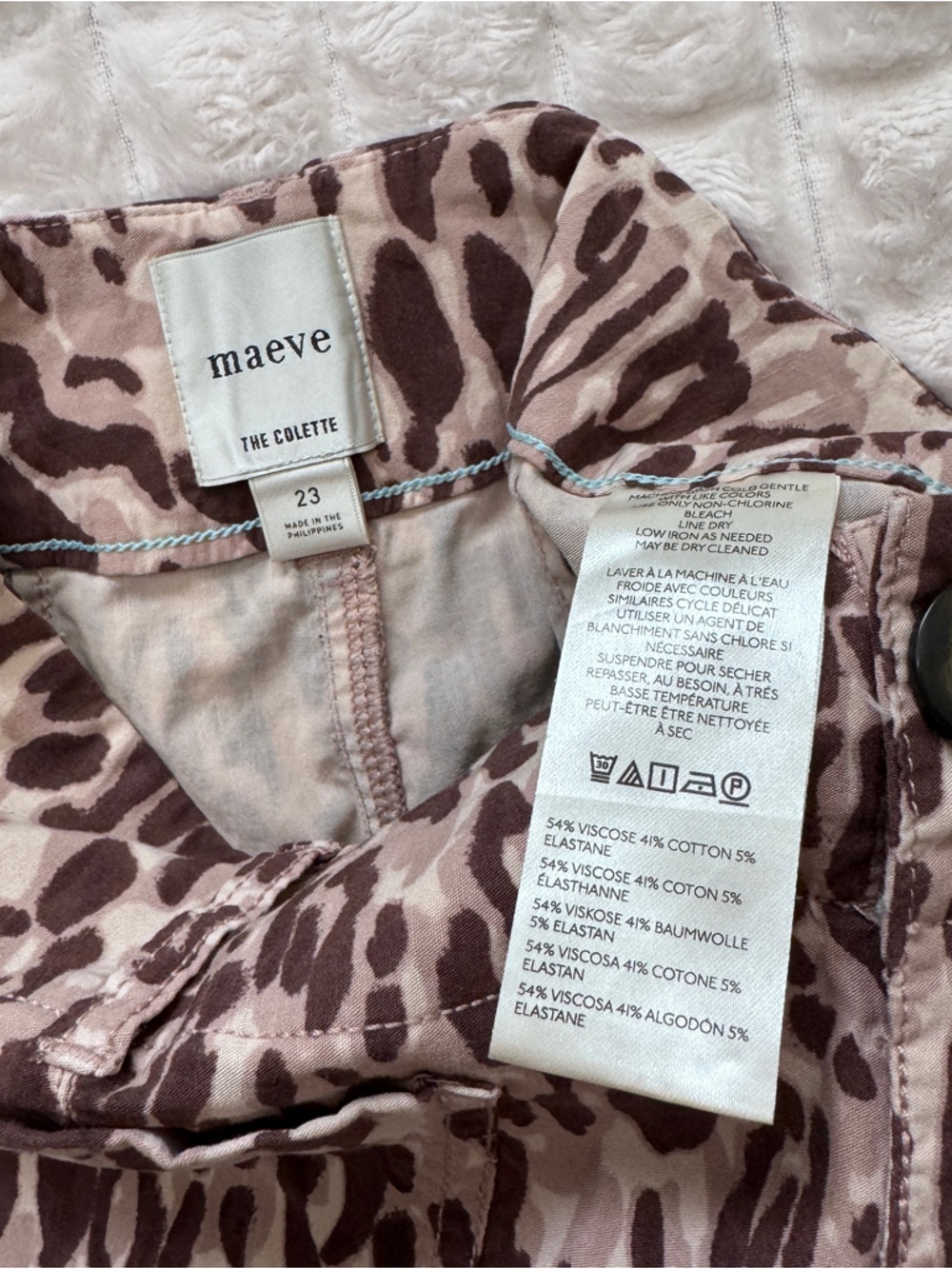 Maeve 23 The Colette Animal Print Wide Leg High Waist Pants - Picture 7 of 7